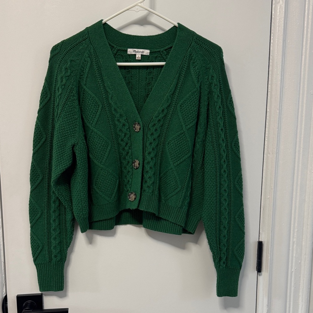 Madewell Emerald Green Knit Cardigan